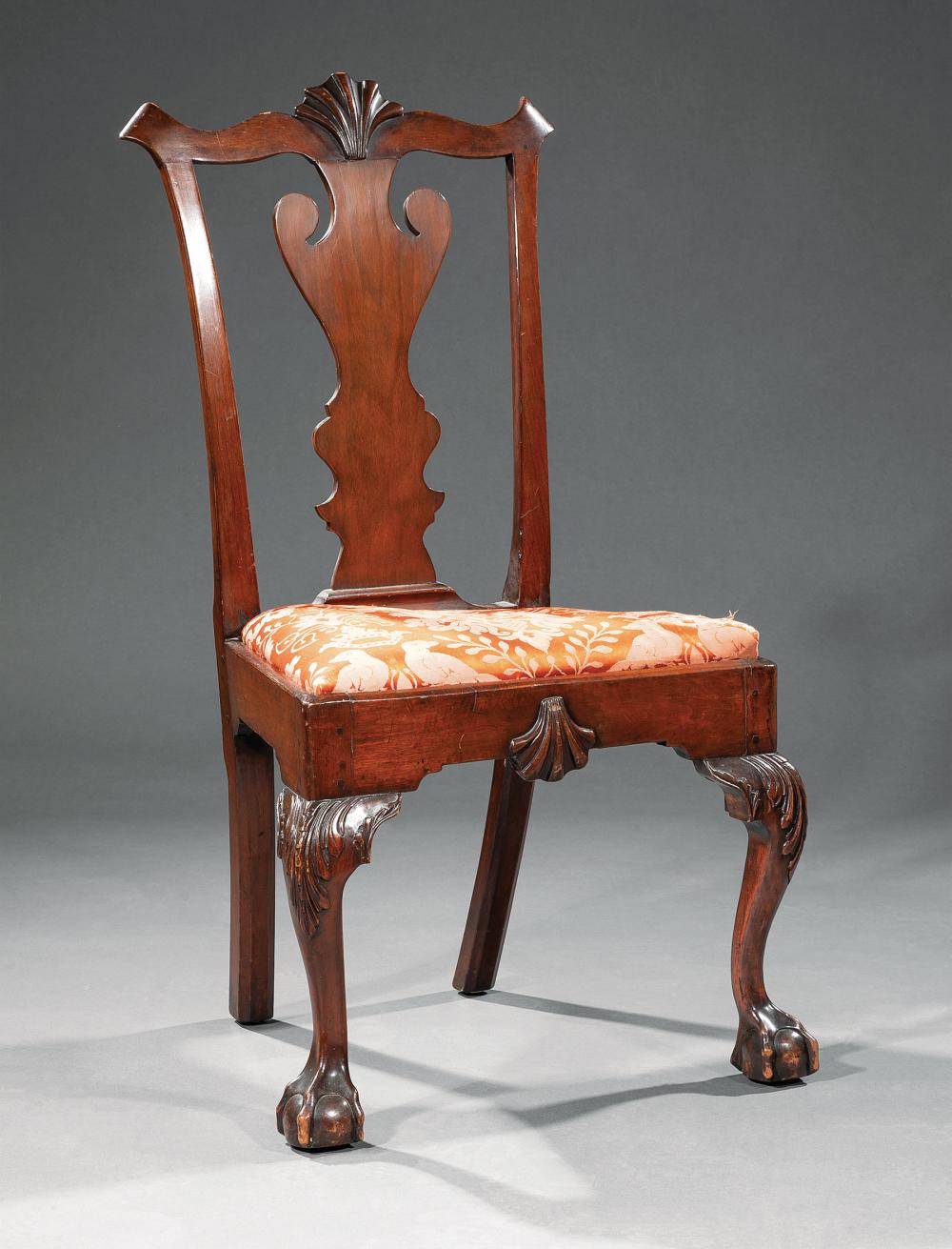 AMERICAN CHIPPENDALE CARVED MAHOGANY 31aa8d