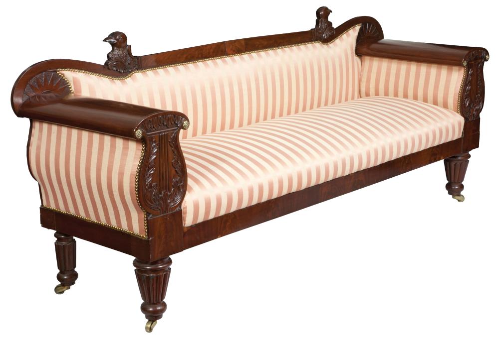 WILLIAM IV CARVED MAHOGANY SOFAWilliam