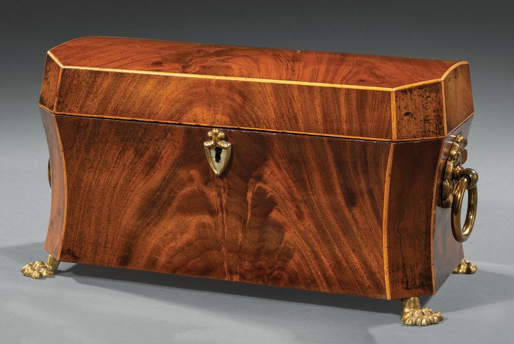 REGENCY MAHOGANY SARCOPHAGUS-FORM