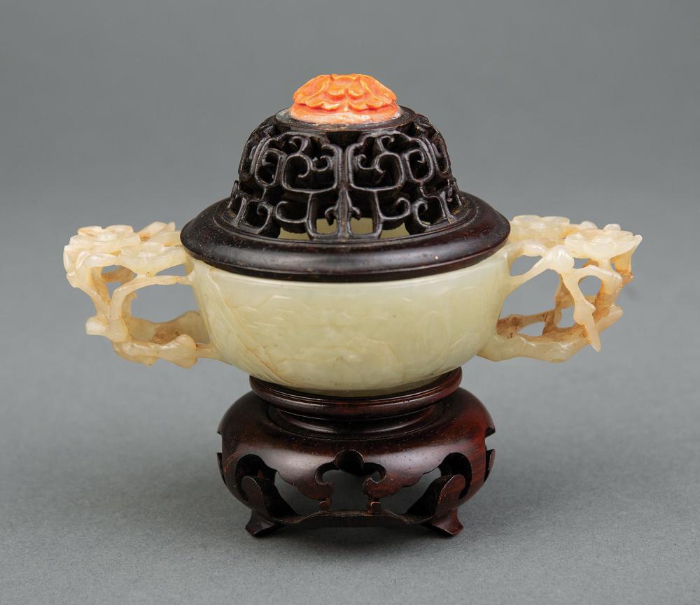 CHINESE PALE CELADON JADE LIBATION