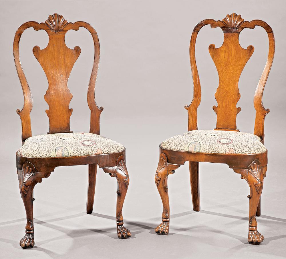 PAIR OF GEORGE I CARVED WALNUT 31abba