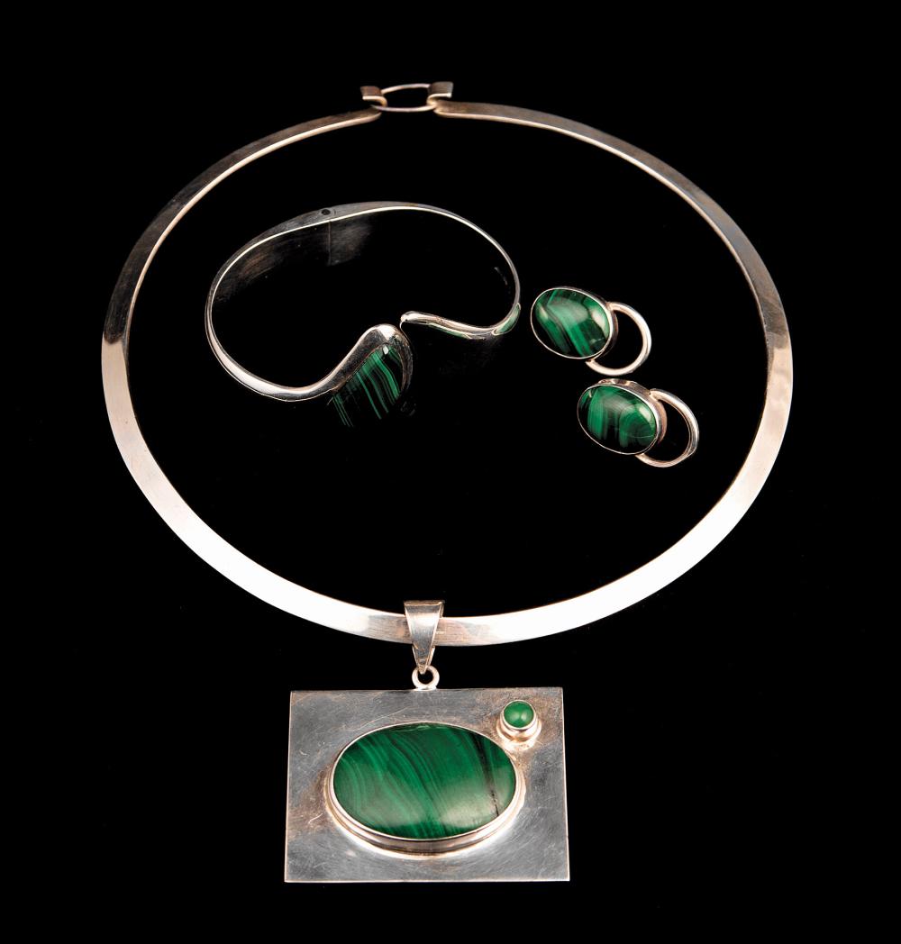 MEXICAN STERLING SILVER AND MALACHITE