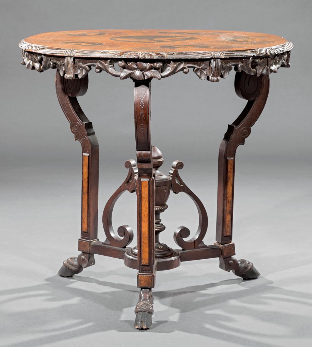 CONTINENTAL CARVED AND INLAID WALNUT 31ac38