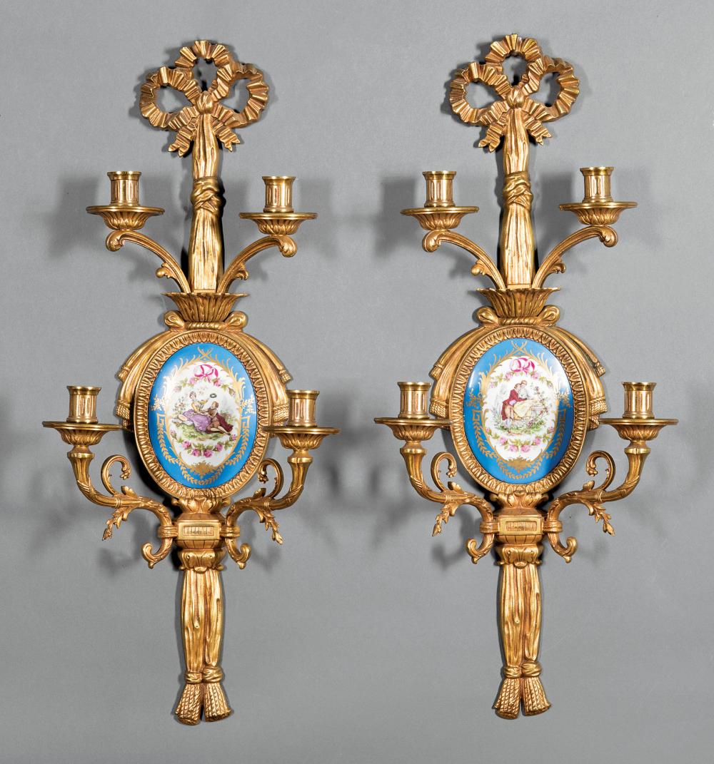 FRENCH PORCELAIN-MOUNTED BRONZE