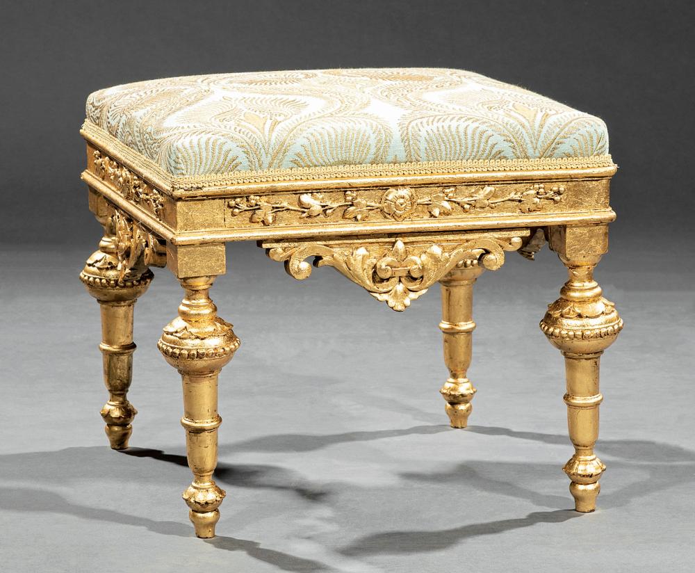 LOUIS XVI STYLE GILTWOOD FOOTSTOOLLouis 31ac6a