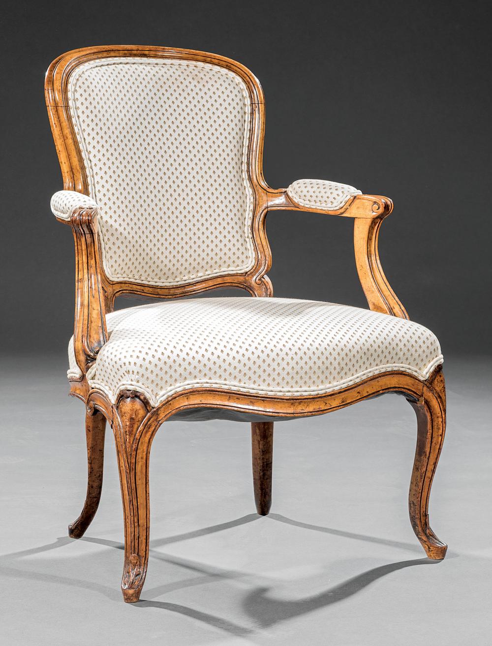 LOUIS XV-STYLE CARVED FRUITWOOD