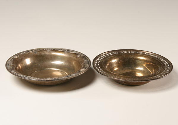 Two sterling silver bowls: one