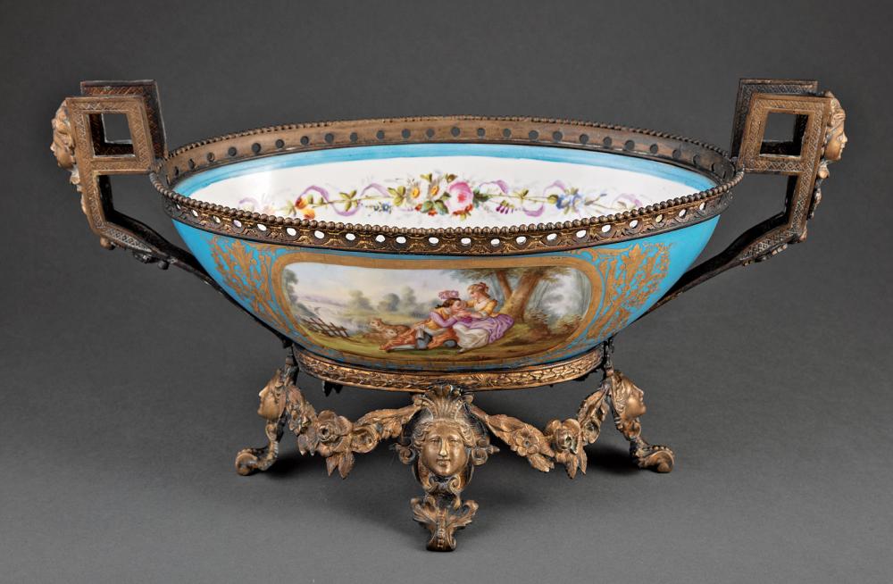 GILT BRONZE-MOUNTED SEVRES PORCELAIN