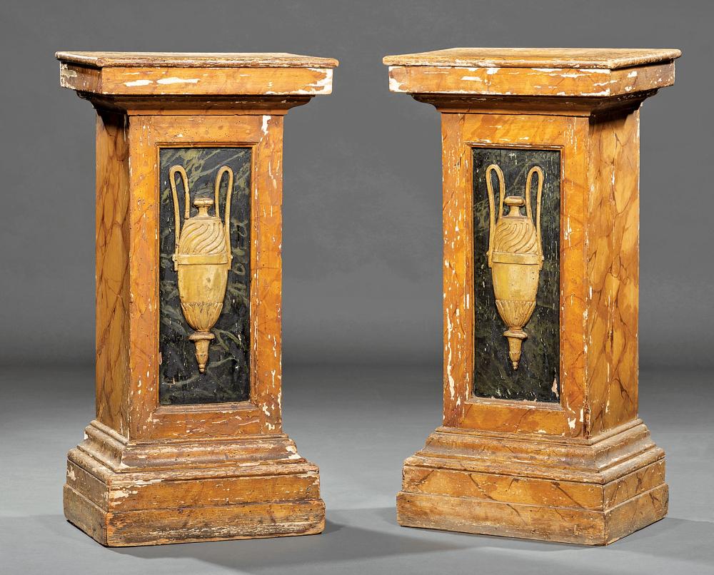 PAIR OF NEOCLASSICAL STYLE FAUX 31ad32