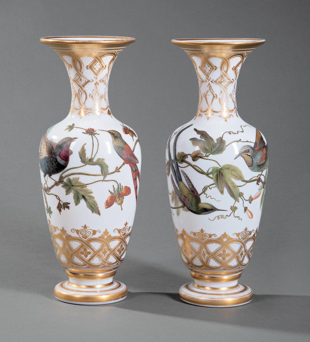 BACCARAT GILT AND ENAMELED OPALINE