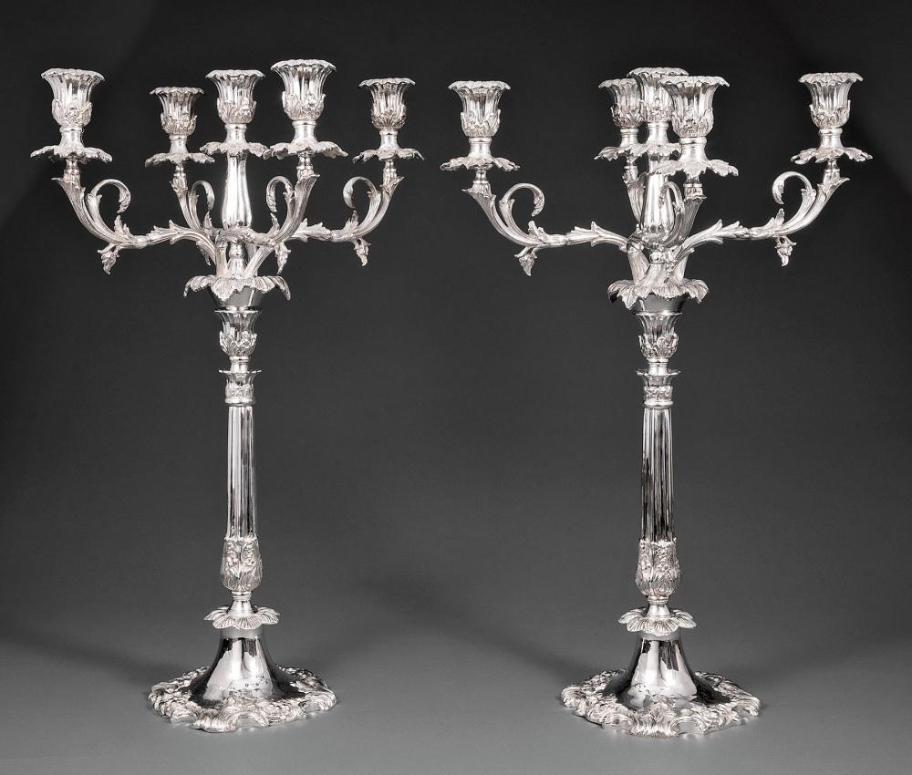 ONUMENTAL SILVERPLATE FIVE-LIGHT