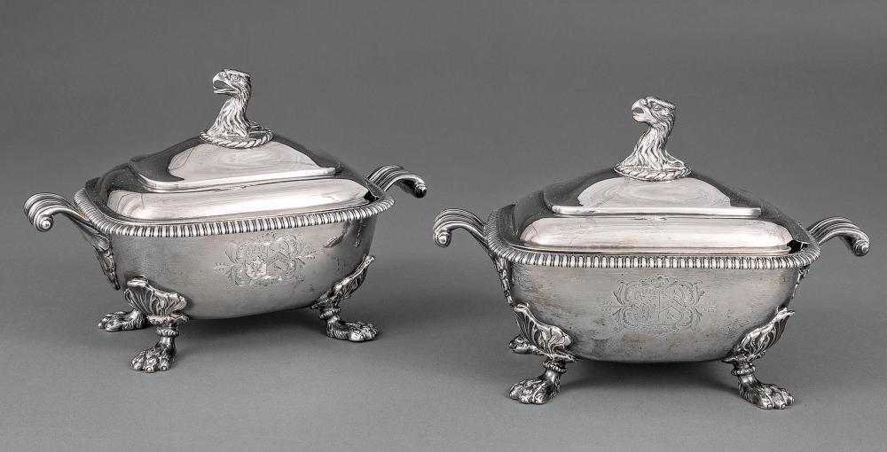 PAIR OF GEORGE III STERLING SILVER