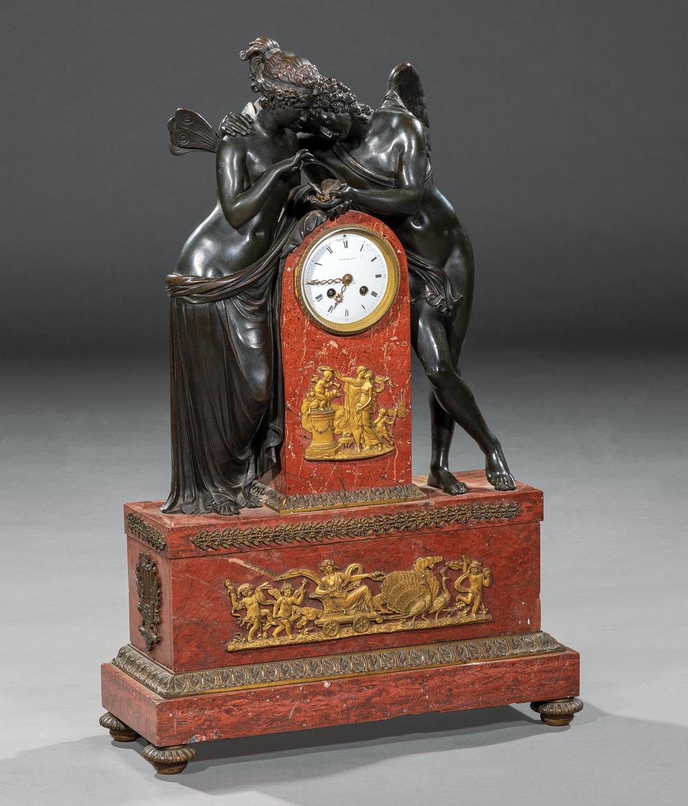 FIGURAL MANTEL CLOCK RET TIFFANY 31adc0