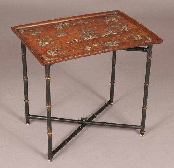Late Victorian Oriental tray stand 4f7c8