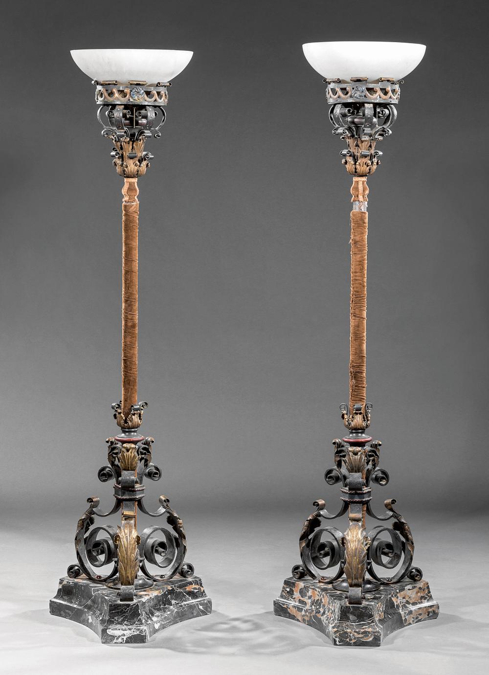 PAIR OF SPANISH WROUGHT IRON AND 31ae7a