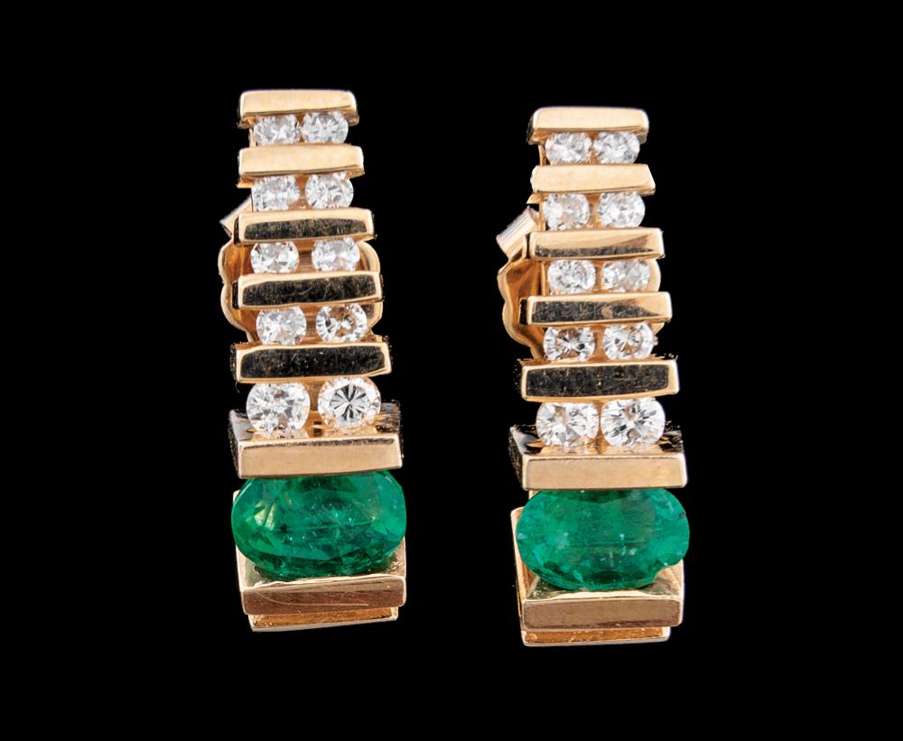 14 KT YELLOW GOLD EMERALD AND 31ae90
