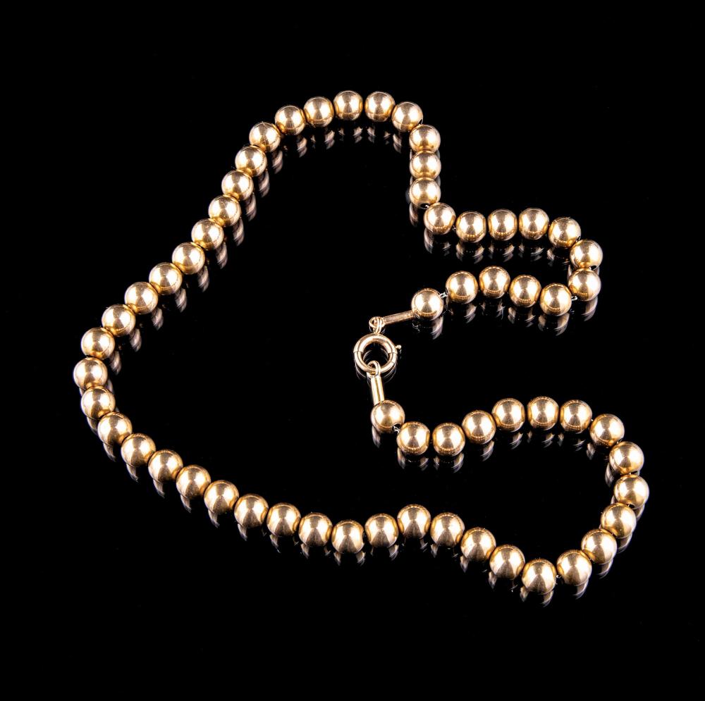 14 KT. YELLOW GOLD 6.3 MM. BEAD