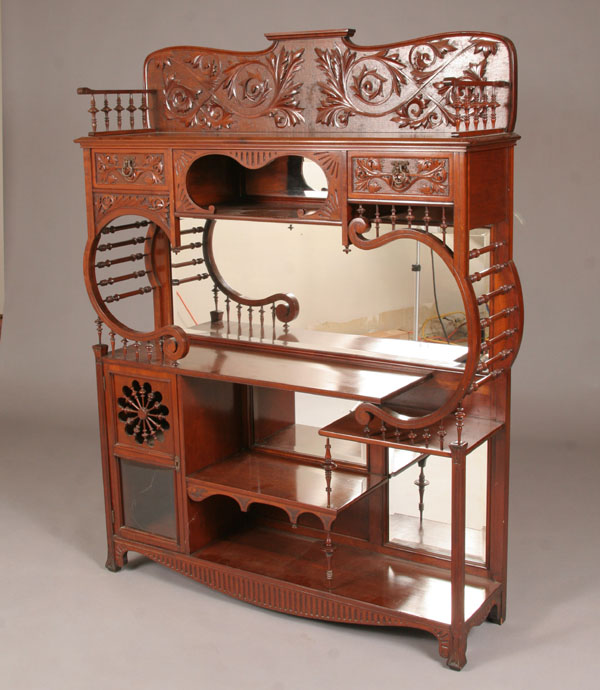 Victorian display unit; Art Nouveau