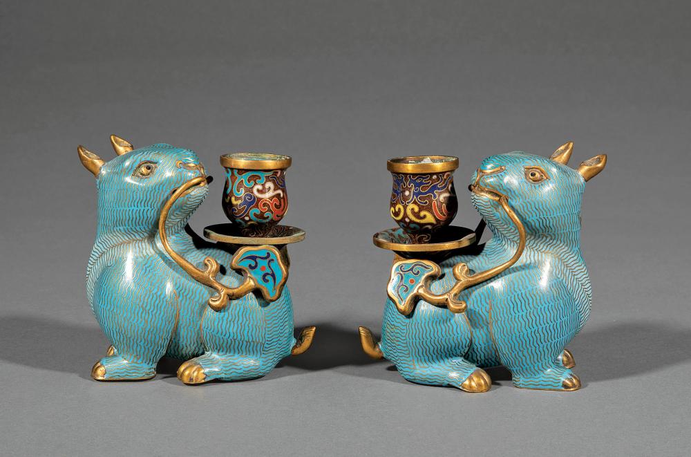 PAIR OF CHINESE CLOISONN ENAMEL 31aed4