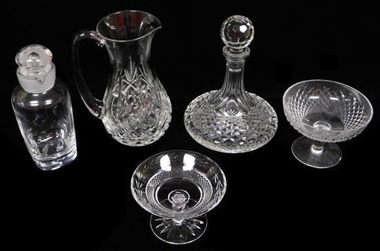 GLASS: FIVE GLASS VESSELS, INCLUDING