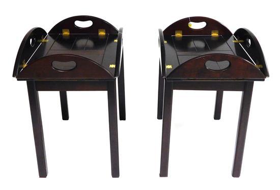 PAIR OF 20TH C. SIDE TABLES WITH