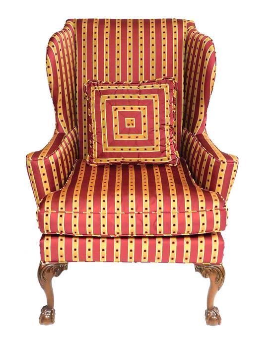 CHIPPENDALE STYLE WING BACK CHAIR 31af67