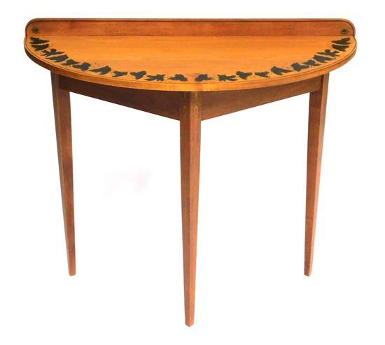 HITCHCOCK DEMILUNE TABLE, 20TH C., TABLE,