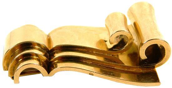 JEWELRY: 18K YELLOW GOLD CLIP WITH