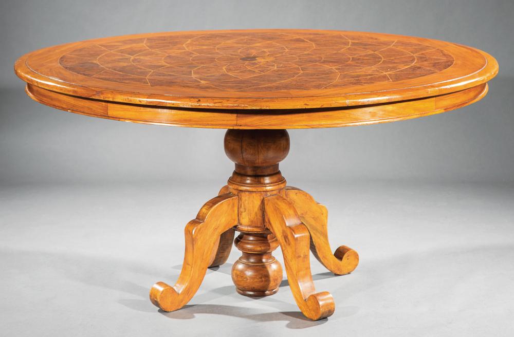 CONTINENTAL CARVED, INLAID WALNUT