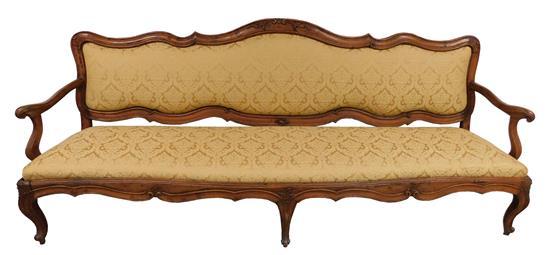 ITALIAN SOFA, 18TH C., WALNUT,