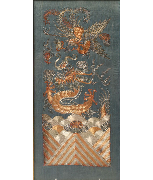 Vintage Chinese fabric; silk panel