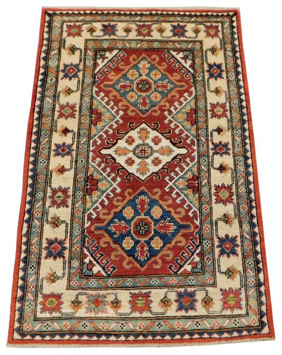 RUG UZBEK KAZAK 3 3 X 5 HAND 31afd3