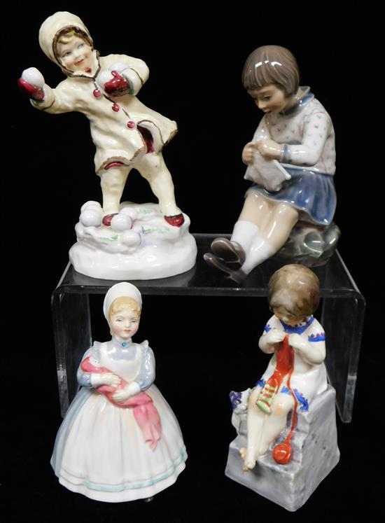 FOUR PORCELAIN FIGURINES THE FIRST 31b007