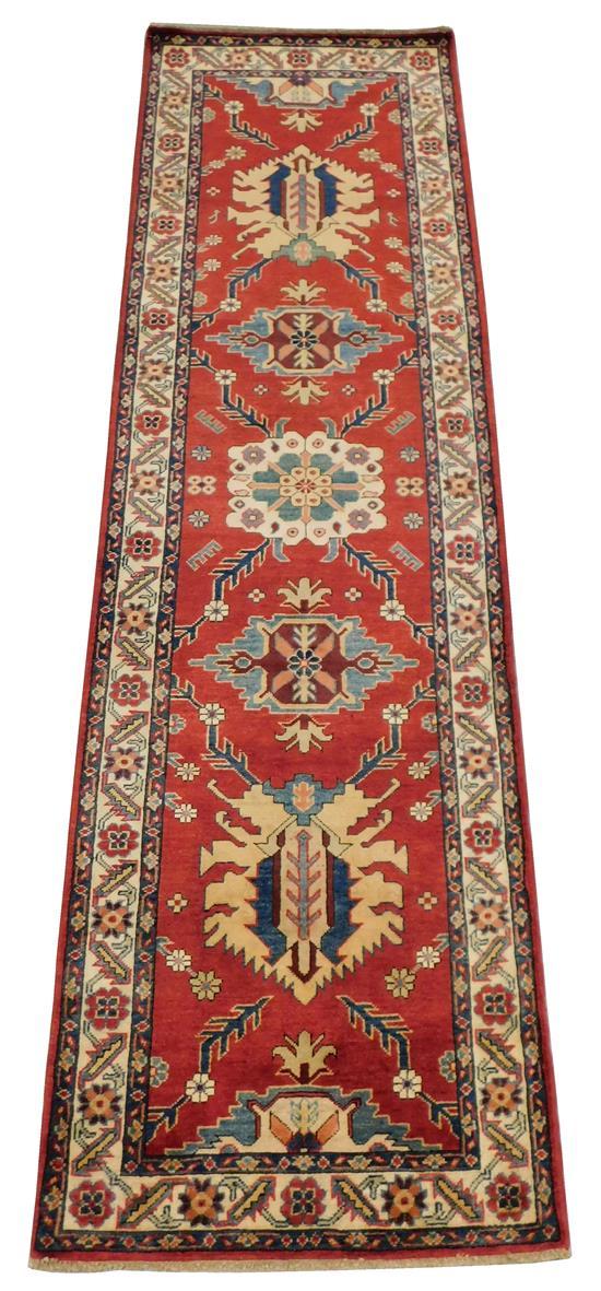 RUG: UZBEK KAZAK RUNNER, 29 X 98,