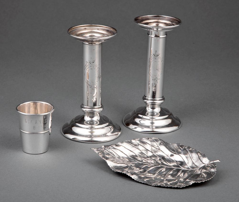 TIFFANY & CO. MAKERS STERLING CANDLESTICKSPair