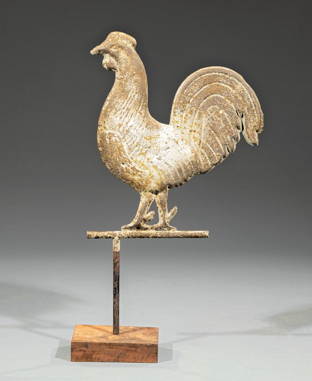 PATINATED TIN ROOSTER WEATHERVANEPatinated 31b0d3