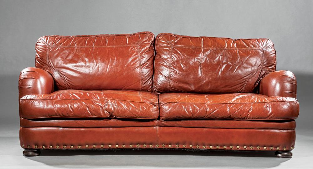 BROWN LEATHER SOFABrown Leather Sofa,