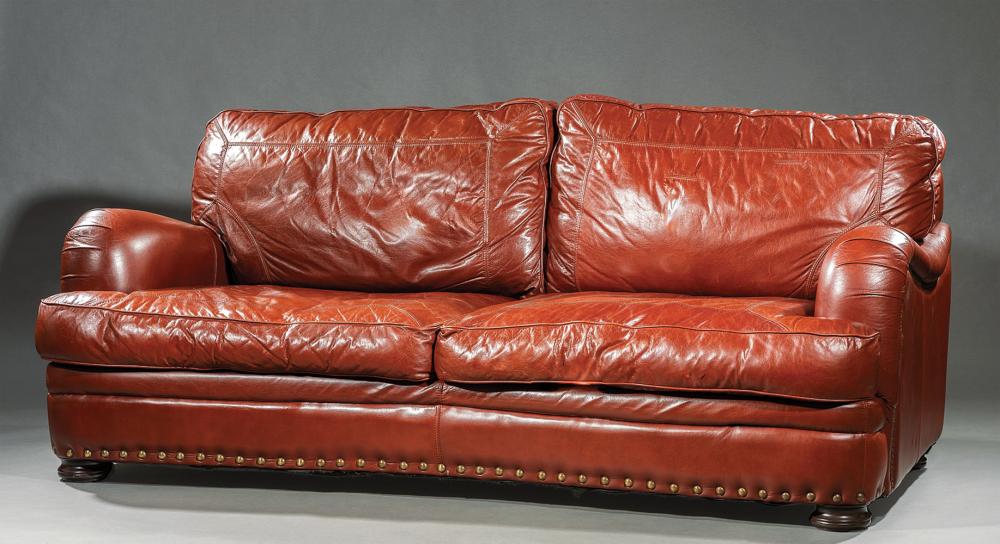 BROWN LEATHER SOFABrown Leather 31b0f7