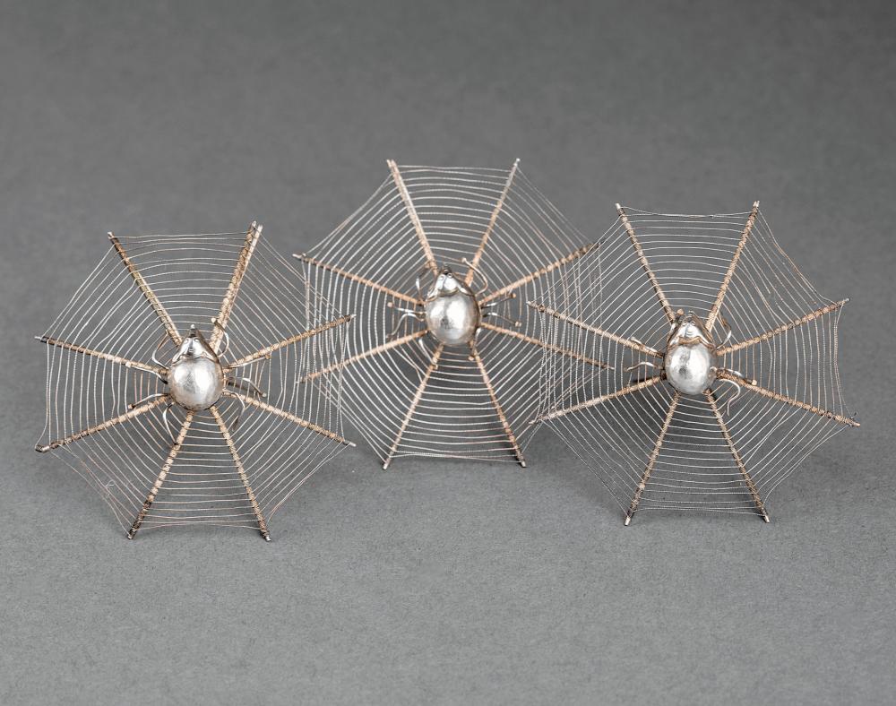 SILVER "SPIDERWEB" PLACE CARD HOLDERSSet