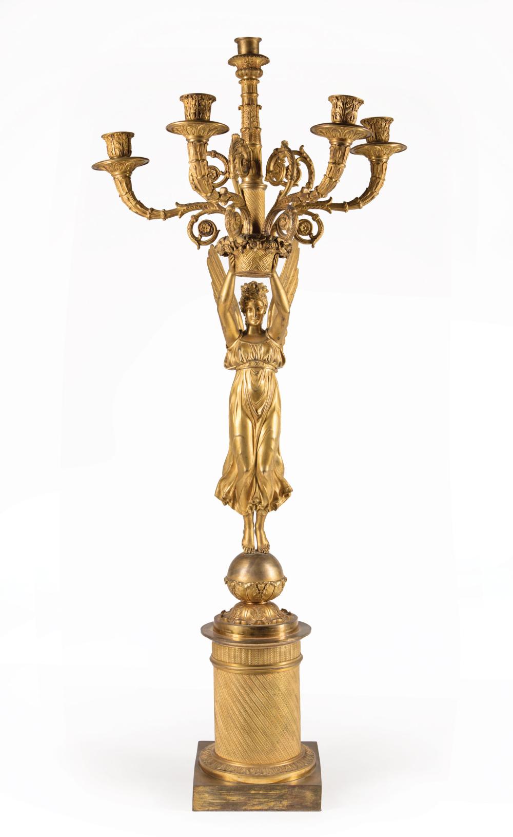 LOUIS PHILIPPE GILT BRONZE CANDELABRUMLarge 31b13e