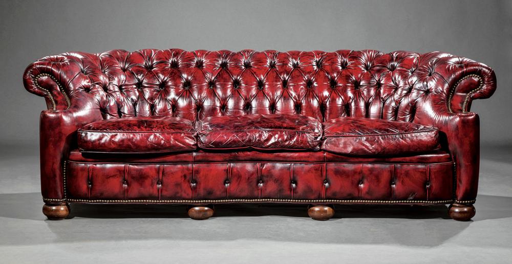 AMERICAN TUFTED LEATHER CHESTERFIELD 31b165