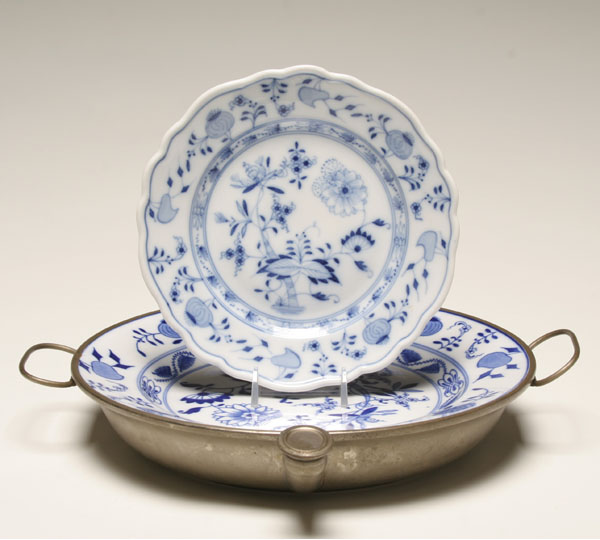 Meissen hand painted  blue onion