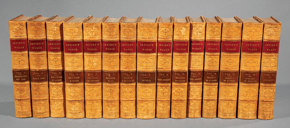 IRVING'S WORKS, 15 VOLUMES[Leather
