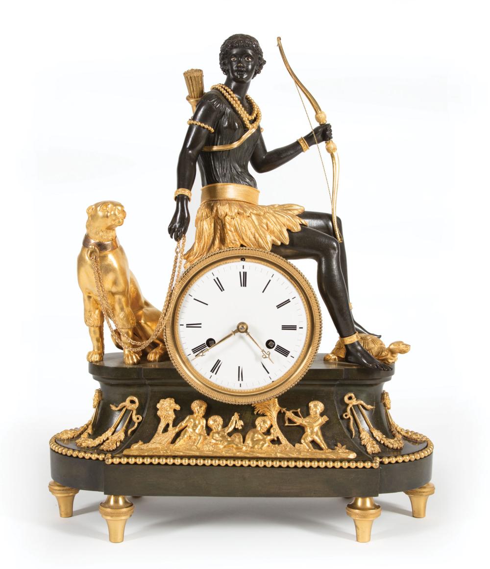 BRONZE MANTEL CLOCK ATTR DEVERBERIEFine 31b1c0