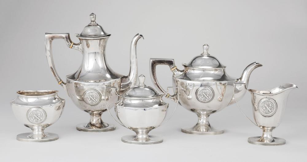 STERLING SILVER TEA AND COFFEE SERVICEAmerican