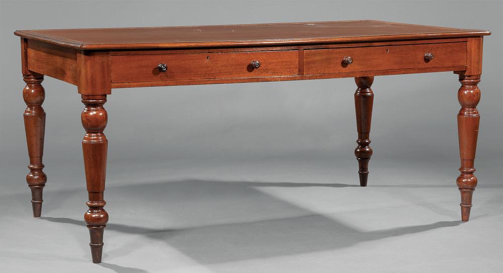 WILLIAM IV CARVED MAHOGANY WRITING TABLEWilliam