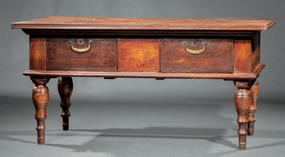 ANGLO-COLONIAL CARVED TEAK DRESSER/HUNTBOARDAnglo-Colonial