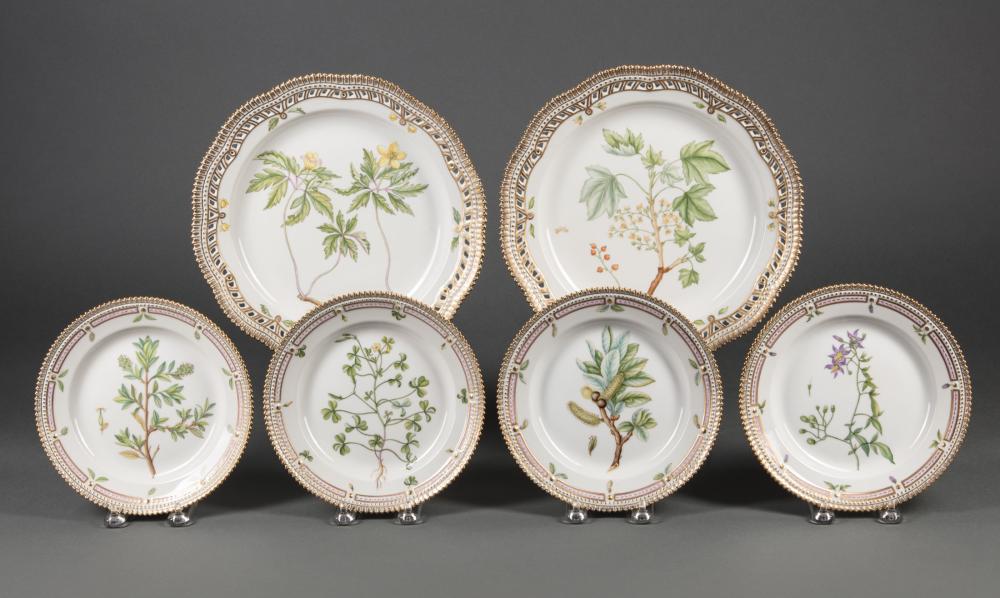 ROYAL COPENHAGEN PORCELAIN DISHESSix