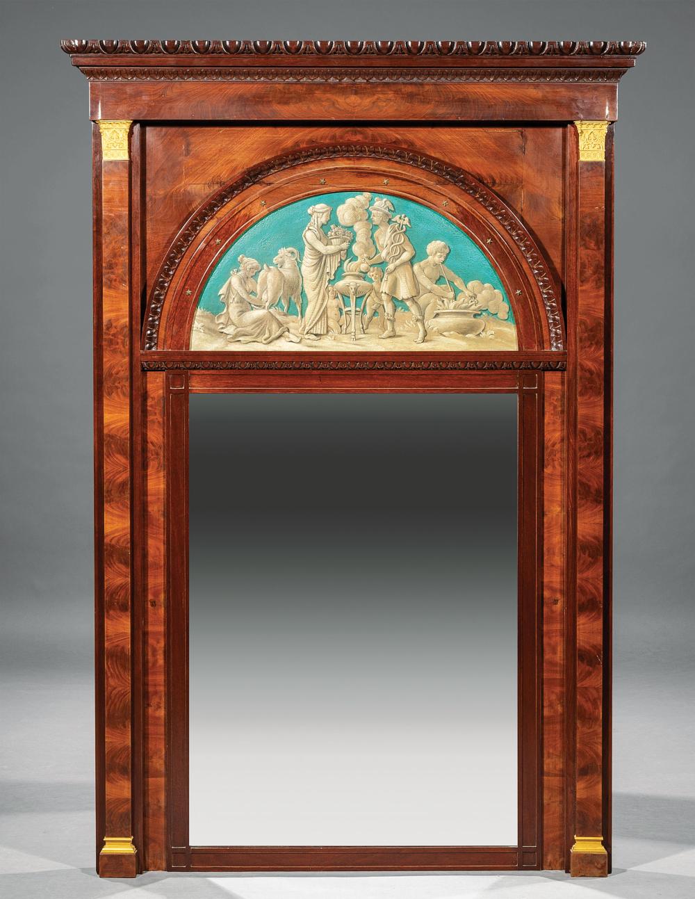 BRONZE-MOUNTED MAHOGANY PIER MIRROREmpire-Style