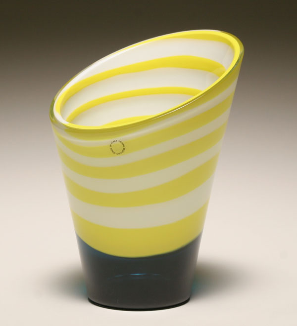 Venini Murano striped incalmo art glass